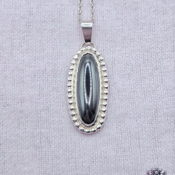 Pendant Only - Hematite Sterling Silver Pendant