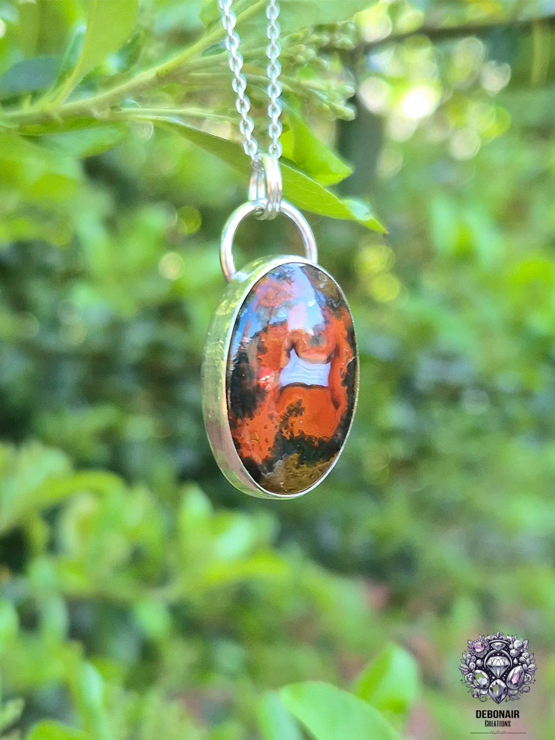 PENDANT ONLY - Seam Agate Sterling Silver Pendant PENDANT ONLY - Seam Agate Sterling Silver Pendant