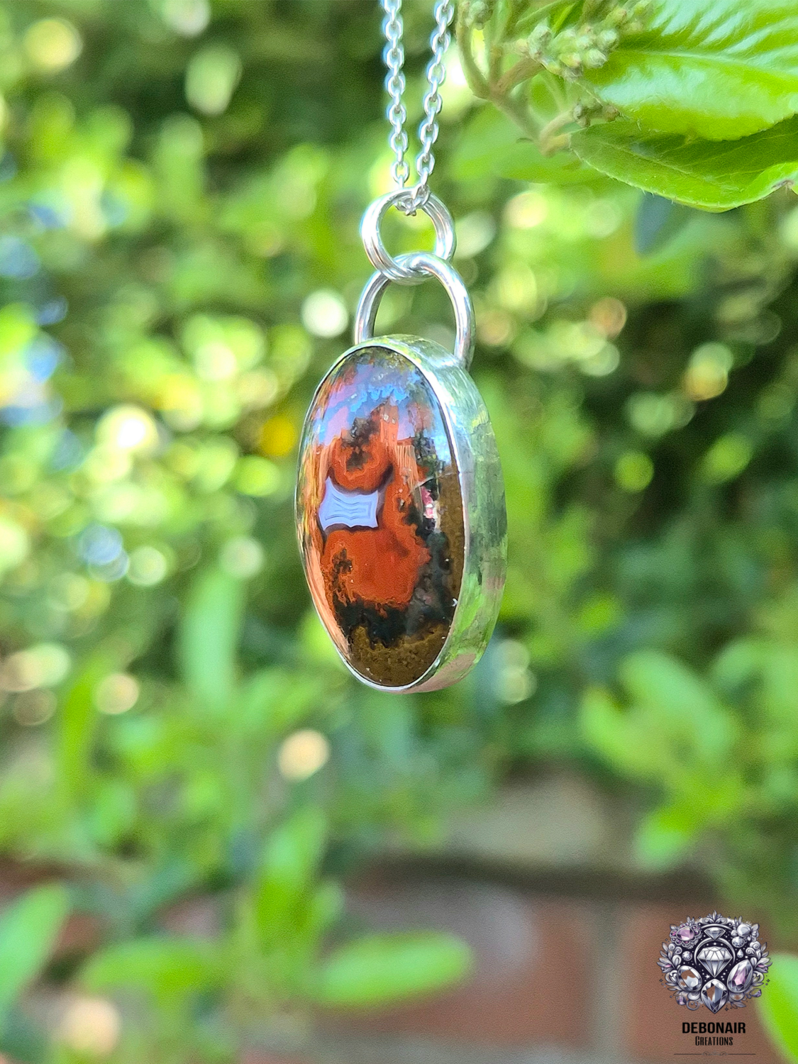 PENDANT ONLY - Seam Agate Sterling Silver Pendant PENDANT ONLY - Seam Agate Sterling Silver Pendant
