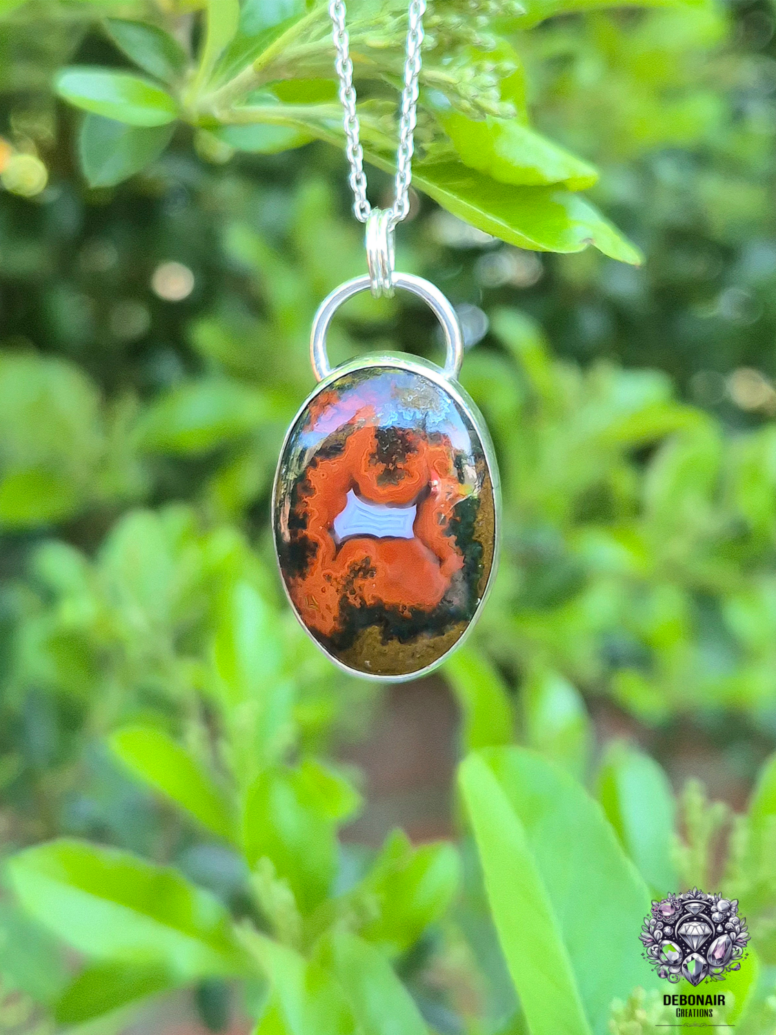 PENDANT ONLY - Seam Agate Sterling Silver Pendant PENDANT ONLY - Seam Agate Sterling Silver Pendant