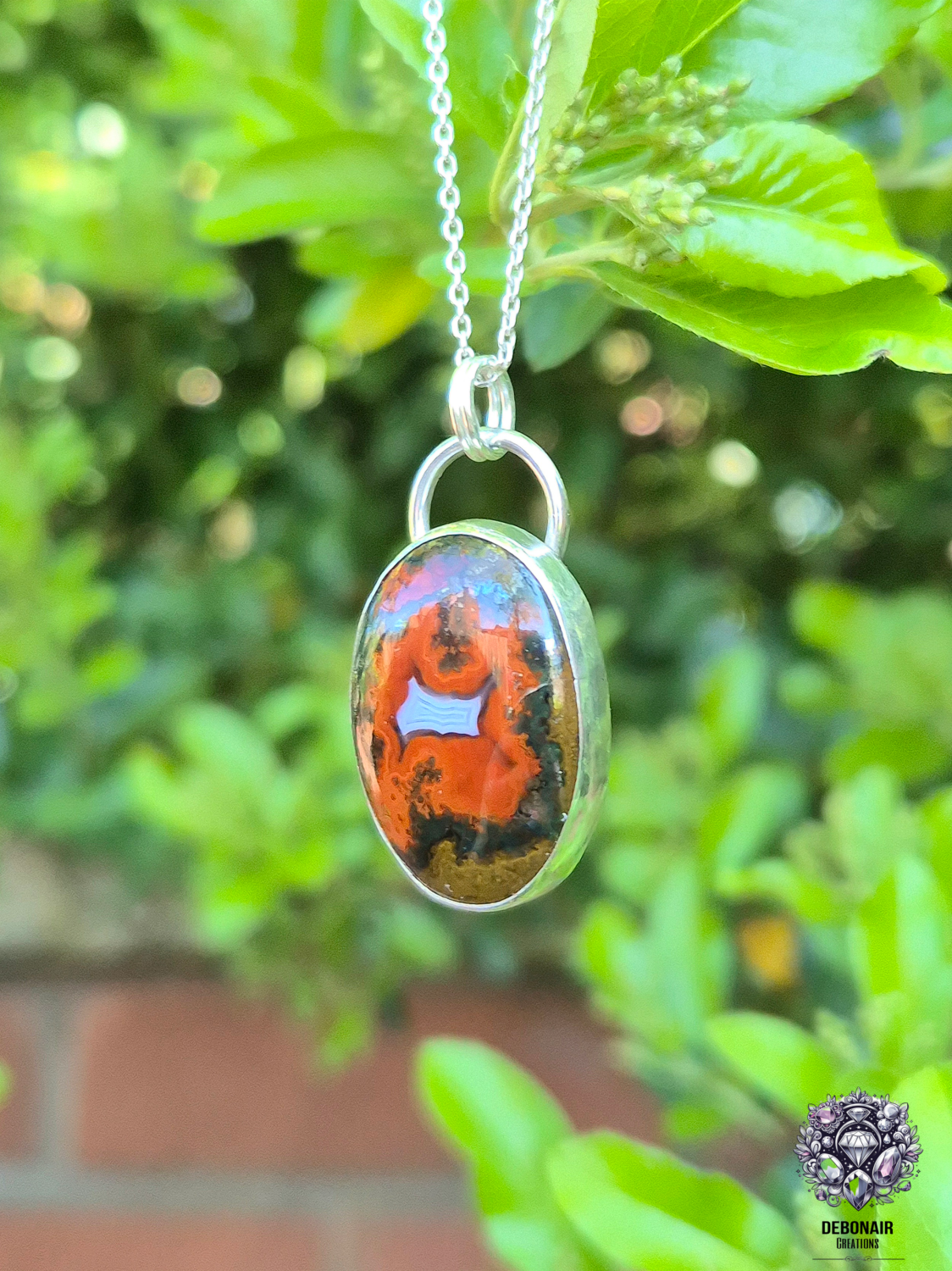 PENDANT ONLY - Seam Agate Sterling Silver Pendant PENDANT ONLY - Seam Agate Sterling Silver Pendant