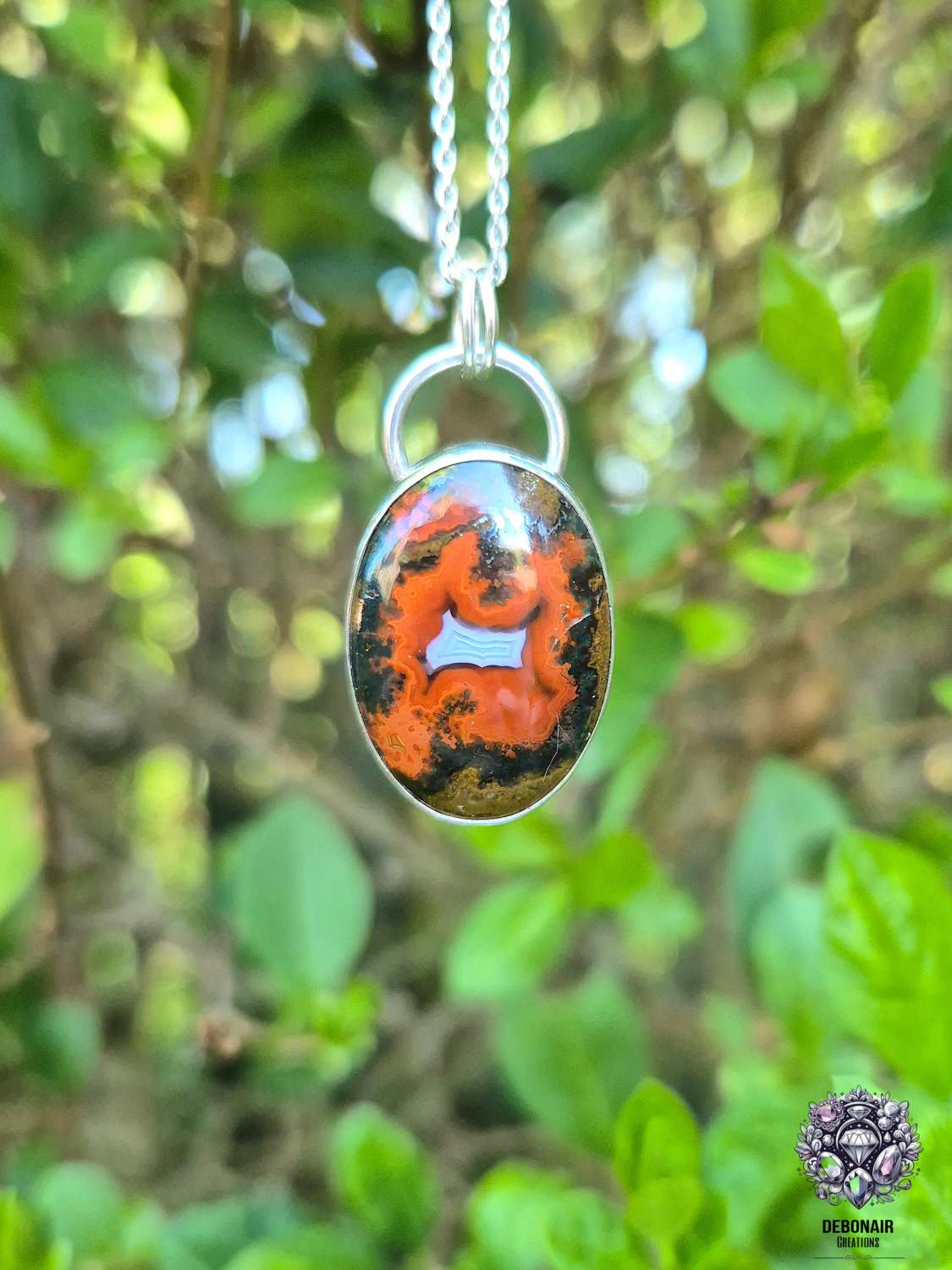 PENDANT ONLY - Seam Agate Sterling Silver Pendant PENDANT ONLY - Seam Agate Sterling Silver Pendant