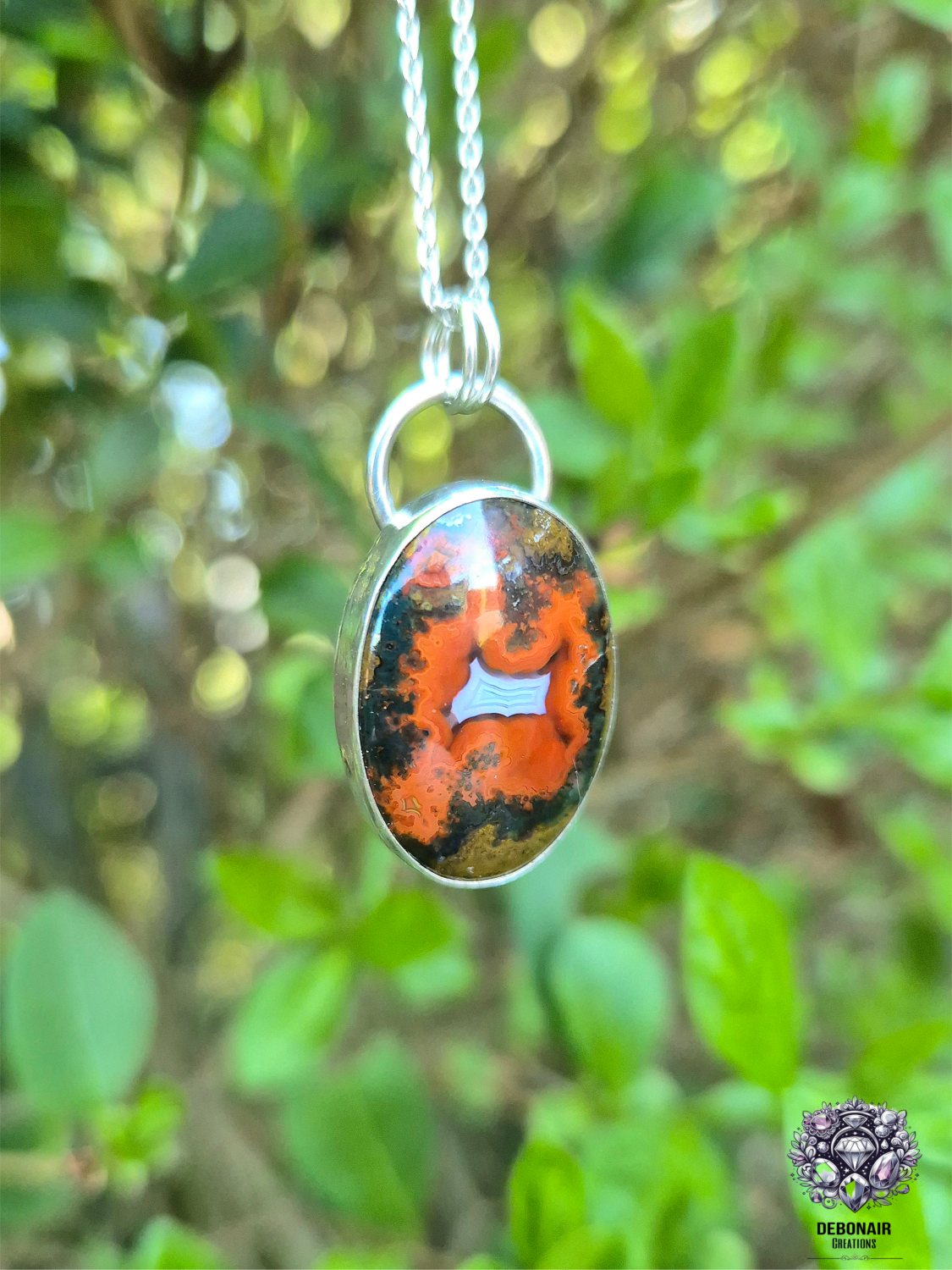 PENDANT ONLY - Seam Agate Sterling Silver Pendant PENDANT ONLY - Seam Agate Sterling Silver Pendant