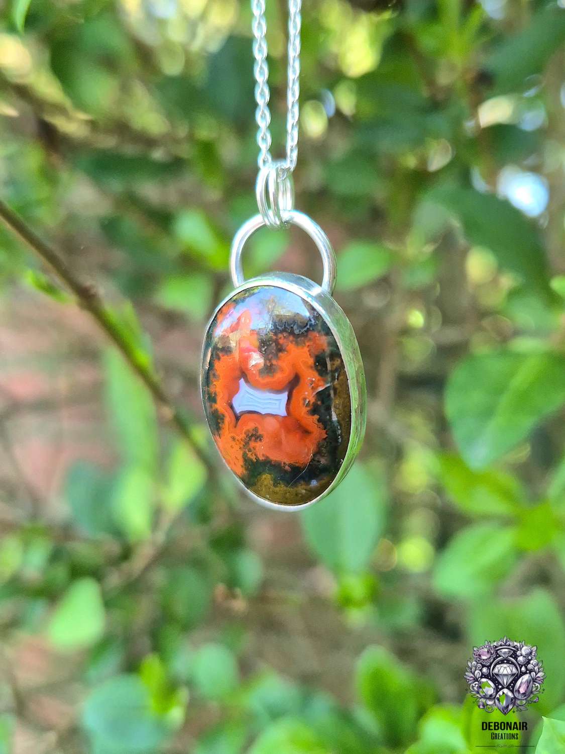 PENDANT ONLY - Seam Agate Sterling Silver Pendant PENDANT ONLY - Seam Agate Sterling Silver Pendant