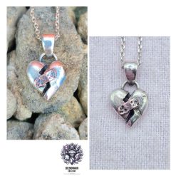 Pendant Only - Broken Heart/ Mended Heart Sterling Silver And Copper Pendant