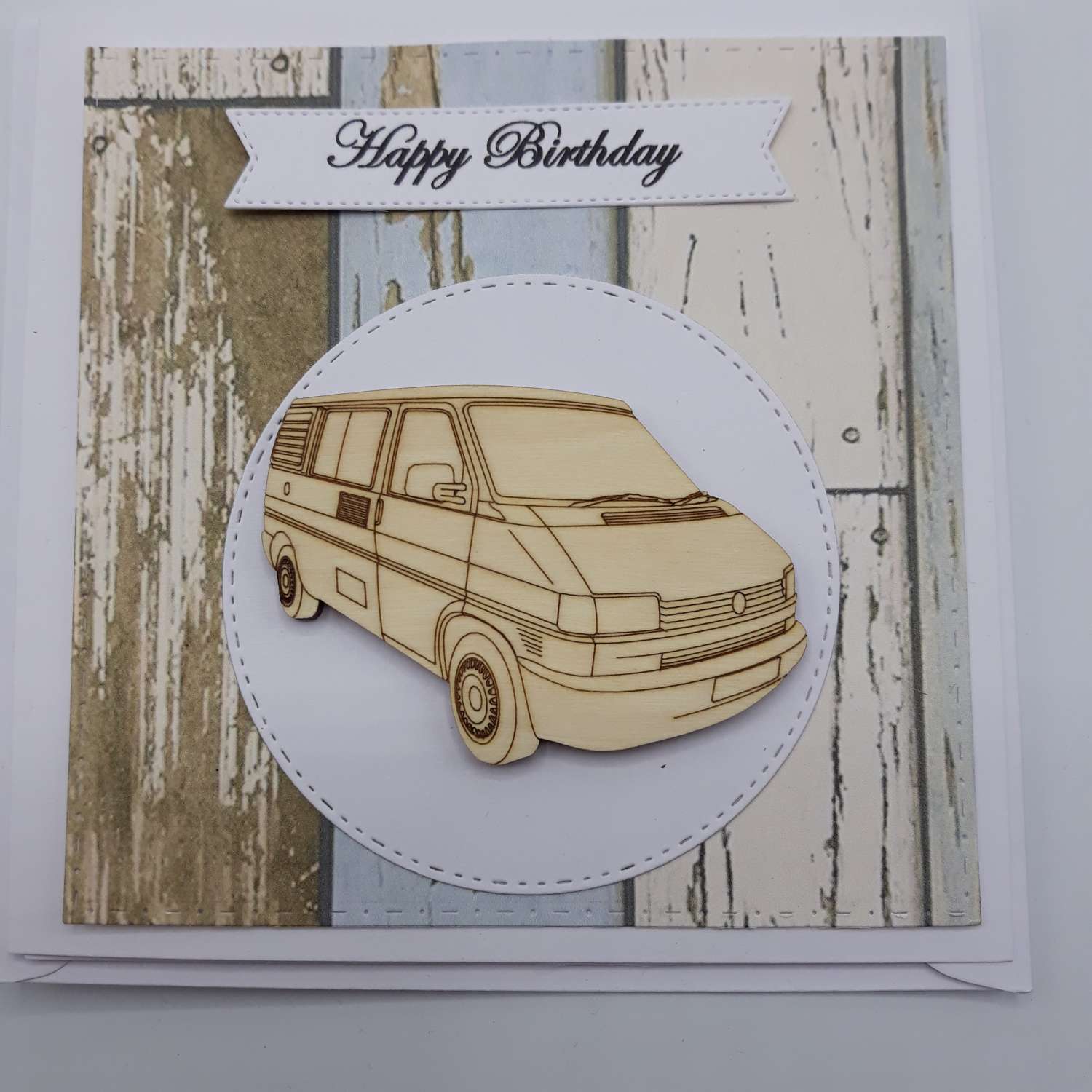 Handmade T4 Camper Birthday Card Handmade T4 Camper Birthday Card