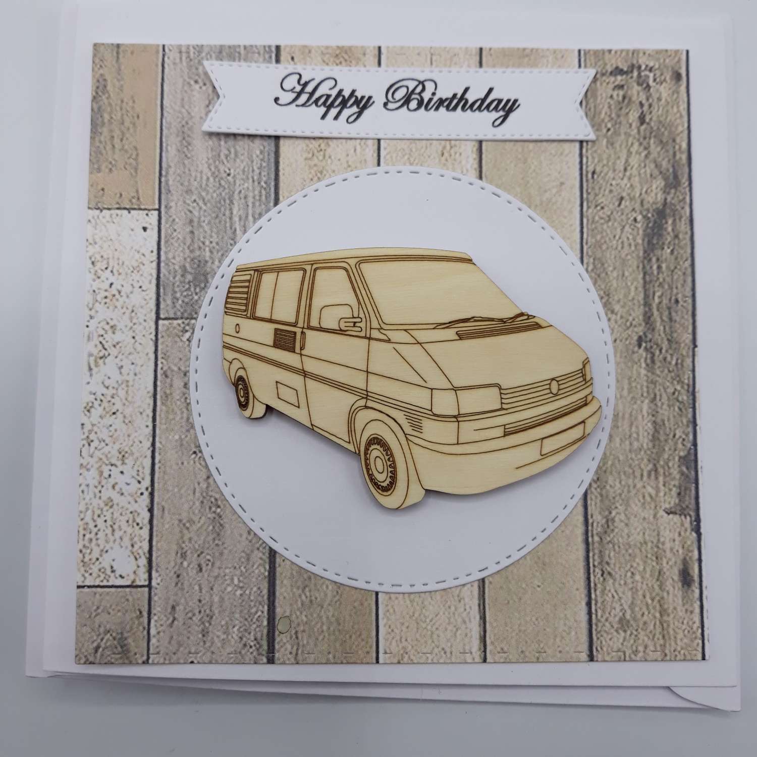 Handmade T4 Camper Birthday Card Handmade T4 Camper Birthday Card