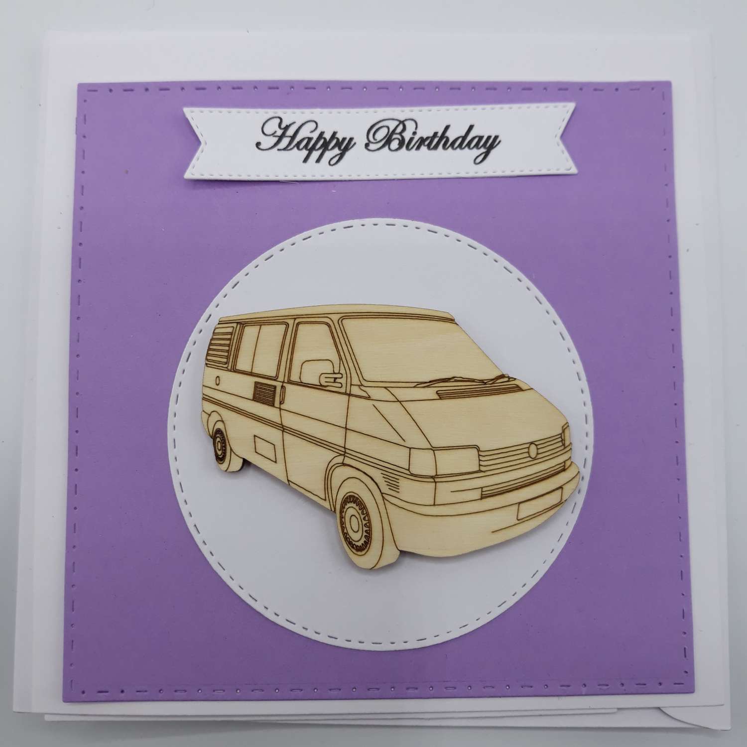 Handmade T4 Camper Birthday Card Handmade T4 Camper Birthday Card