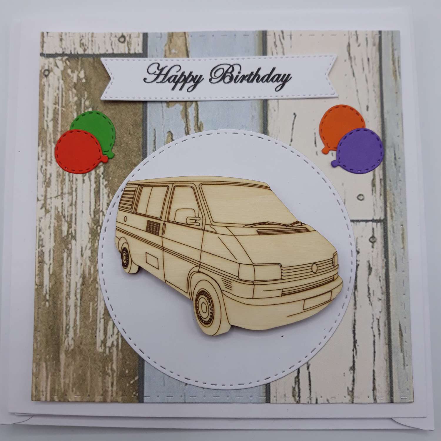Handmade T4 Camper Birthday Card Handmade T4 Camper Birthday Card