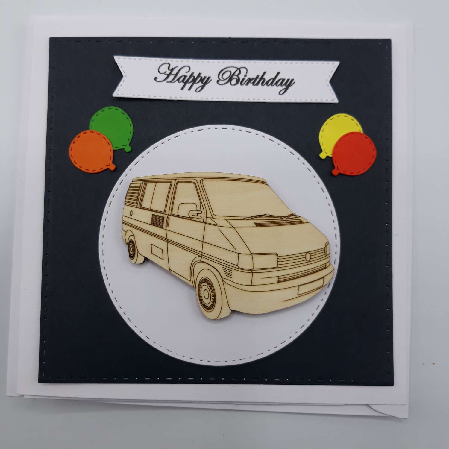 Handmade T4 Camper Birthday Card Handmade T4 Camper Birthday Card