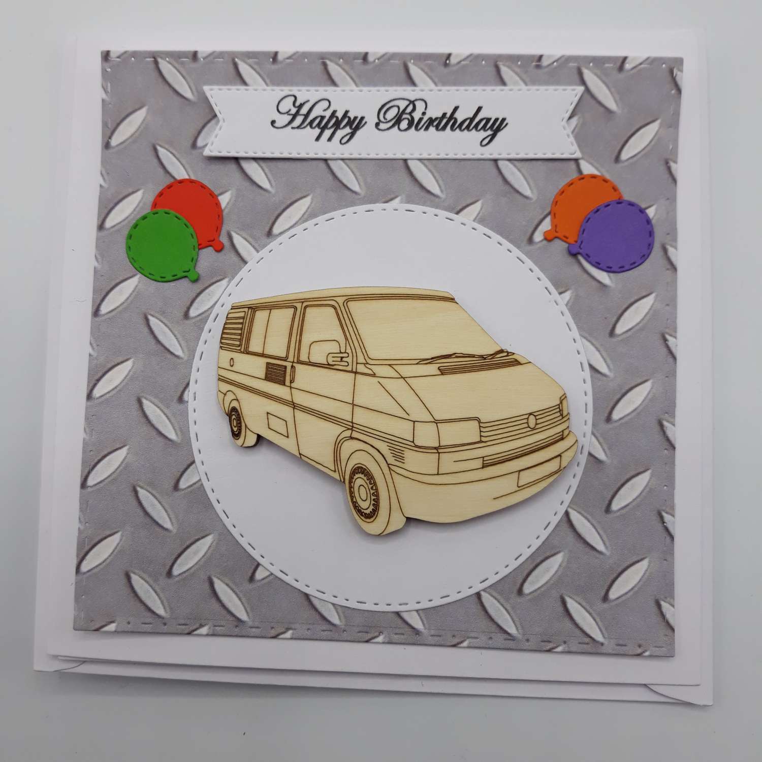 Handmade T4 Camper Birthday Card Handmade T4 Camper Birthday Card