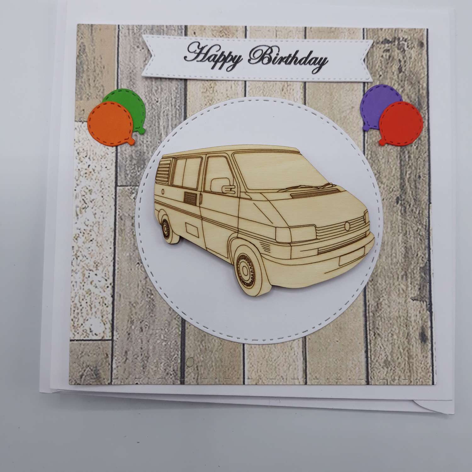 Handmade T4 Camper Birthday Card Handmade T4 Camper Birthday Card