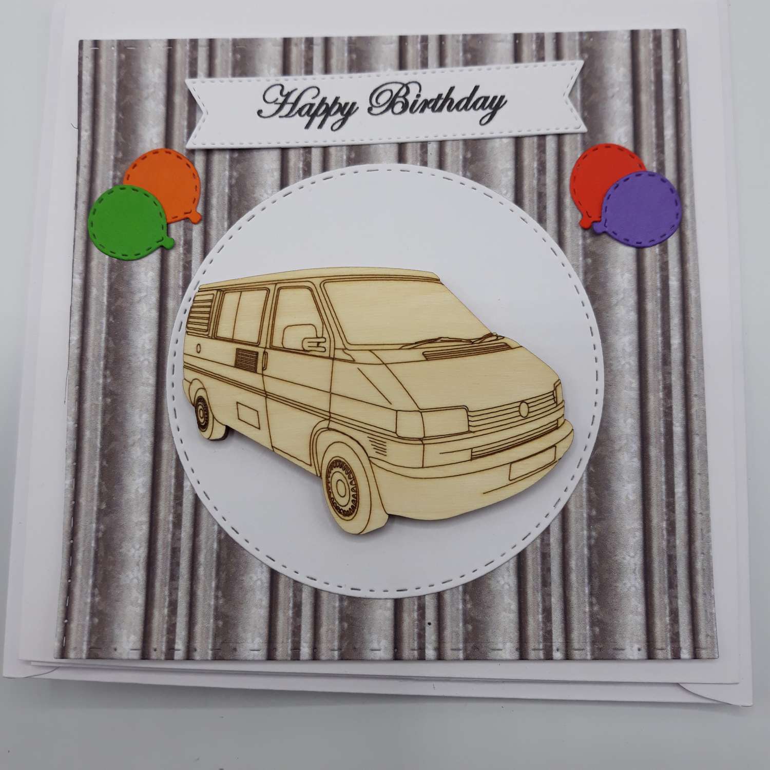 Handmade T4 Camper Birthday Card Handmade T4 Camper Birthday Card
