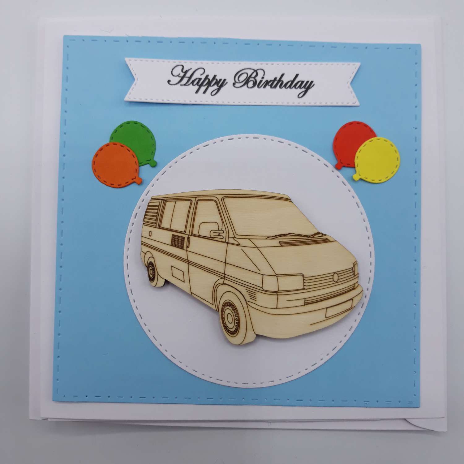 Handmade T4 Camper Birthday Card Handmade T4 Camper Birthday Card