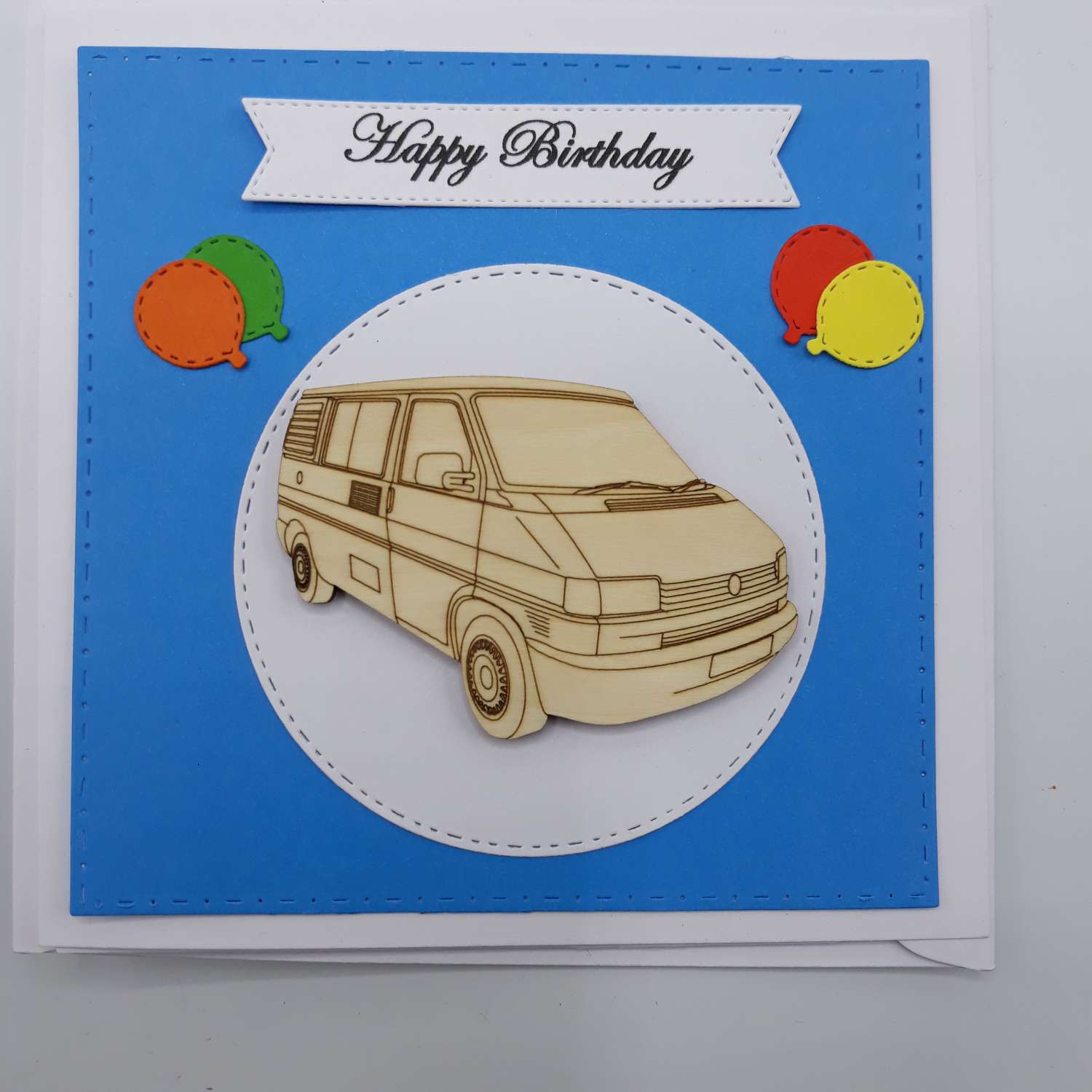 Handmade T4 Camper Birthday Card Handmade T4 Camper Birthday Card