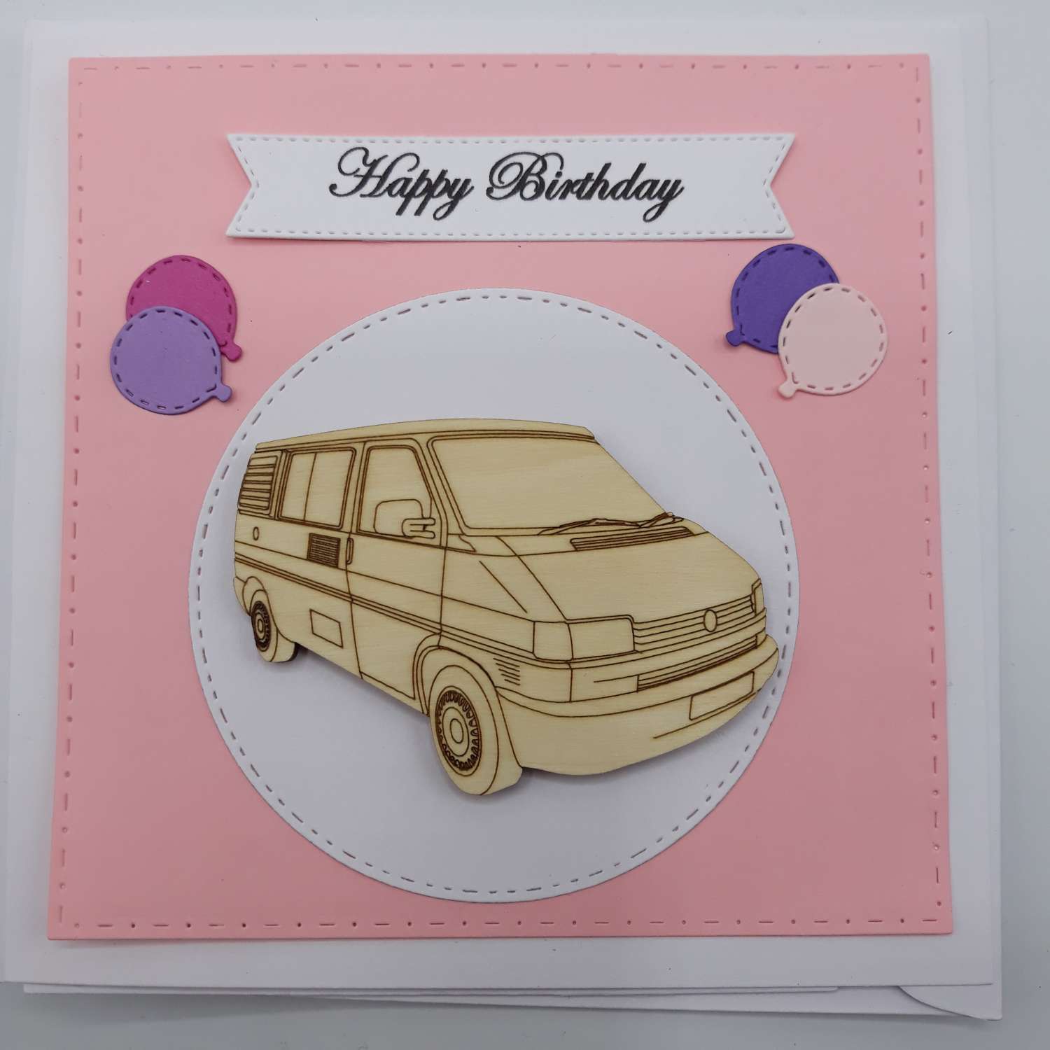 Handmade T4 Camper Birthday Card Handmade T4 Camper Birthday Card