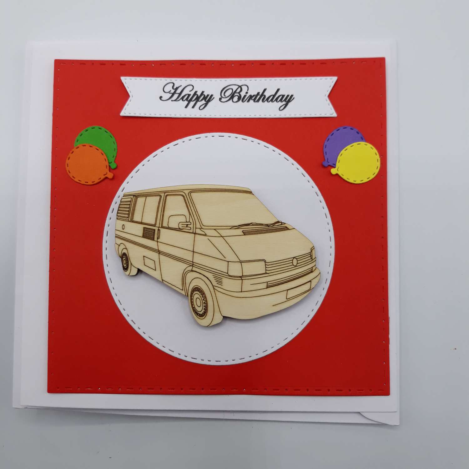 Handmade T4 Camper Birthday Card Handmade T4 Camper Birthday Card