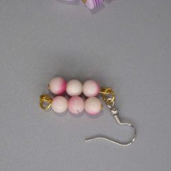 rainbow stripe Beaded Earrings length 2.2cm width 8mm