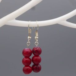 rainbow stripe Beaded Earrings length 2.2cm width 8mm