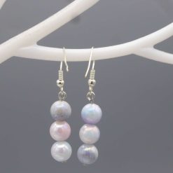 rainbow stripe Beaded Earrings length 2.2cm width 8mm