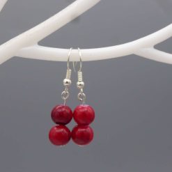 rainbow stripe Beaded Earrings length 2.2cm width 8mm