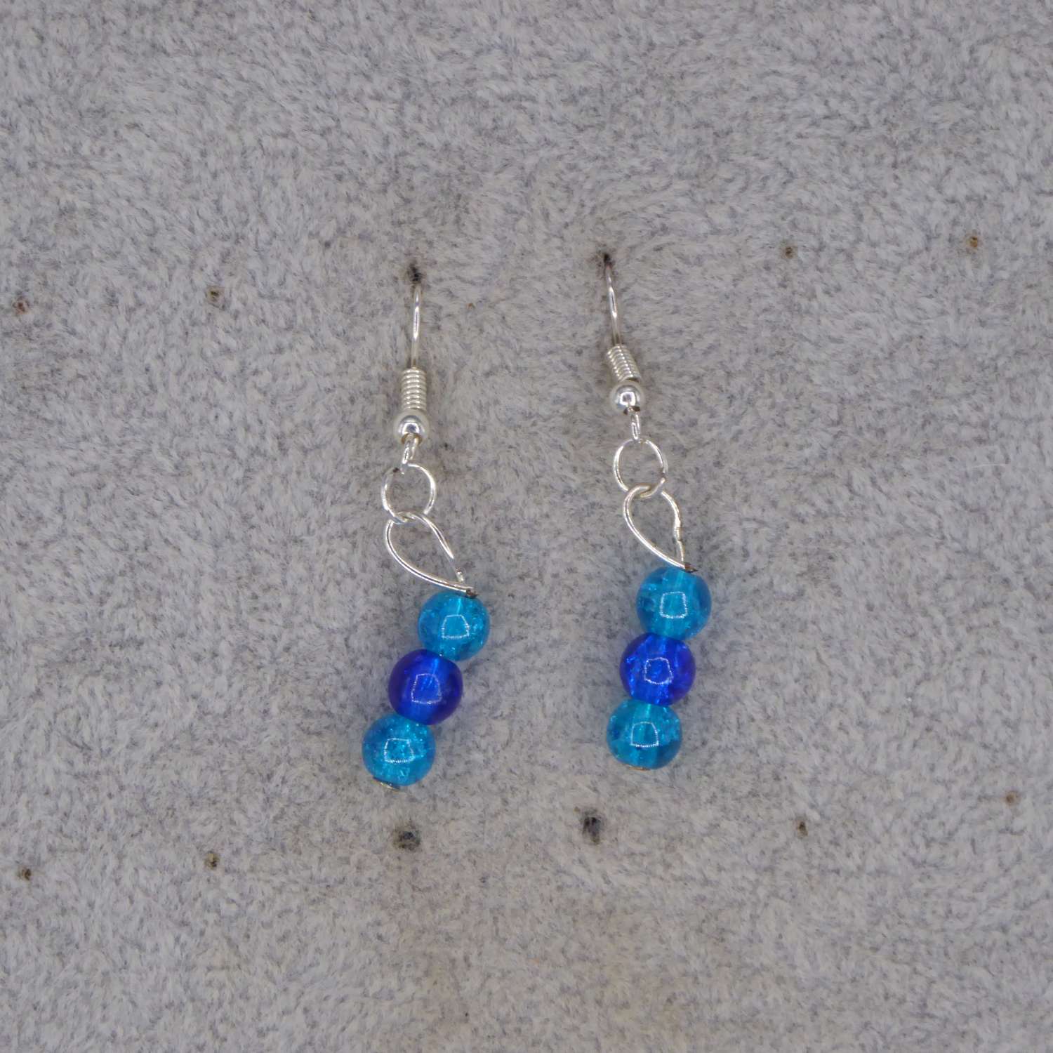rainbow stripe Beaded Earrings length 2.2cm width 8mm rainbow stripe Beaded Earrings length 2.2cm width 8mm