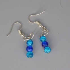 rainbow stripe Beaded Earrings length 2.2cm width 8mm