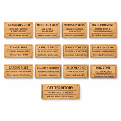 Personalised Plywood Wall Sign – Custom Garage, Shed, & Workshop Sign