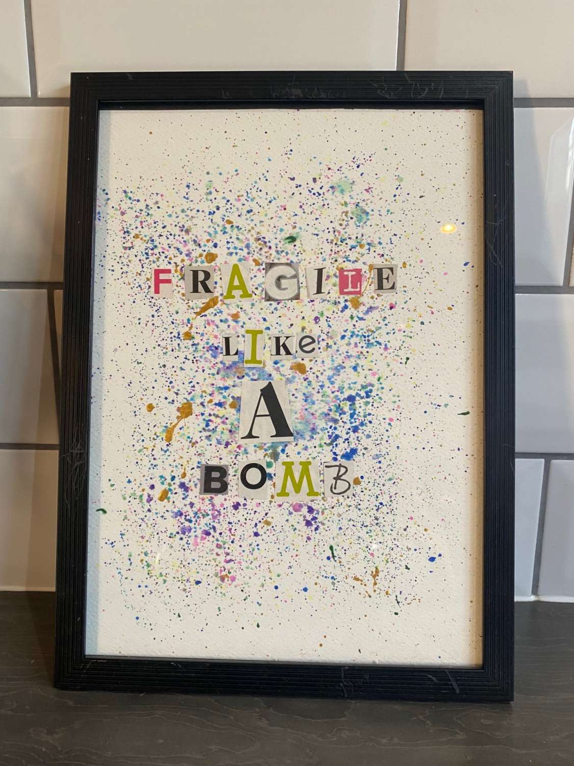 fad98ea6-47c5-4db5-a549-3bc189ce4d18 Framed original art - Fragile like a bomb 1