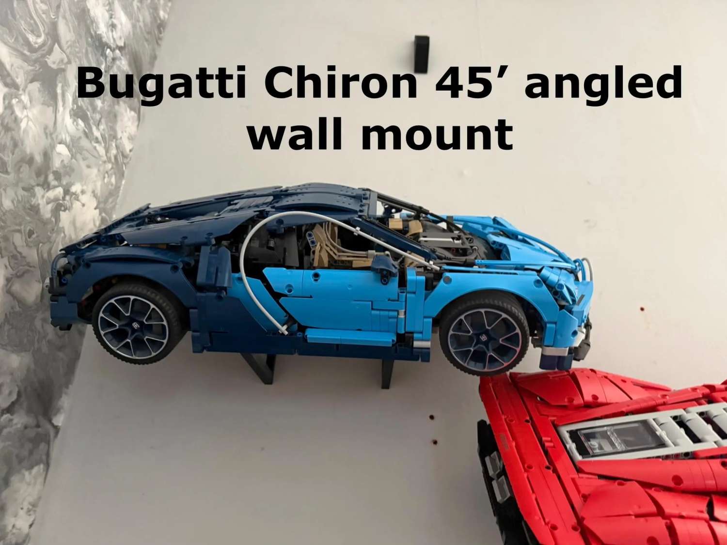 Bugatti Chiron 42083 Technic Wall Mount – 45 Degree Floating Display Bracket reversible Bugatti Chiron 42083 Technic Wall Mount – 45 Degree Floating Display Bracket reversible