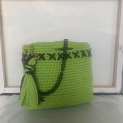 Striking crochet bag