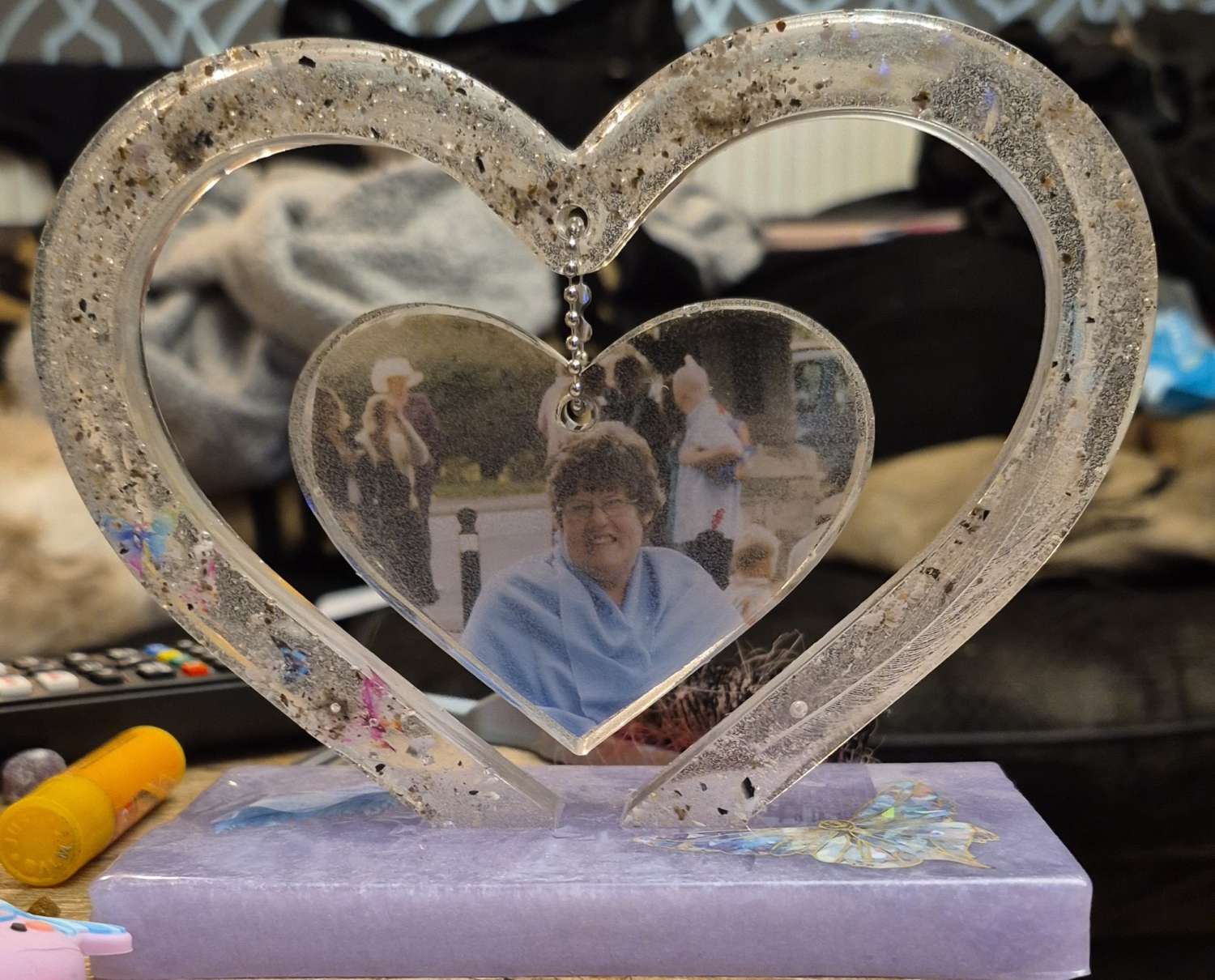 Personalised Memorial Cremation/Ashes Photo frame. Ornaments/keepsake. Personalised Memorial Cremation/Ashes Photo frame. Ornaments/keepsake.
