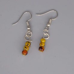 rainbow stripe Beaded Earrings length 2.2cm width 8mm