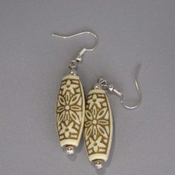 Tibetan earrings. length 35mm width 13mm