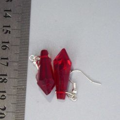 crystal chunk dangle drop earrings. length 28mm width 10mm 1 crystal chunk dangle drop earrings. length 28mm width 10mm 1
