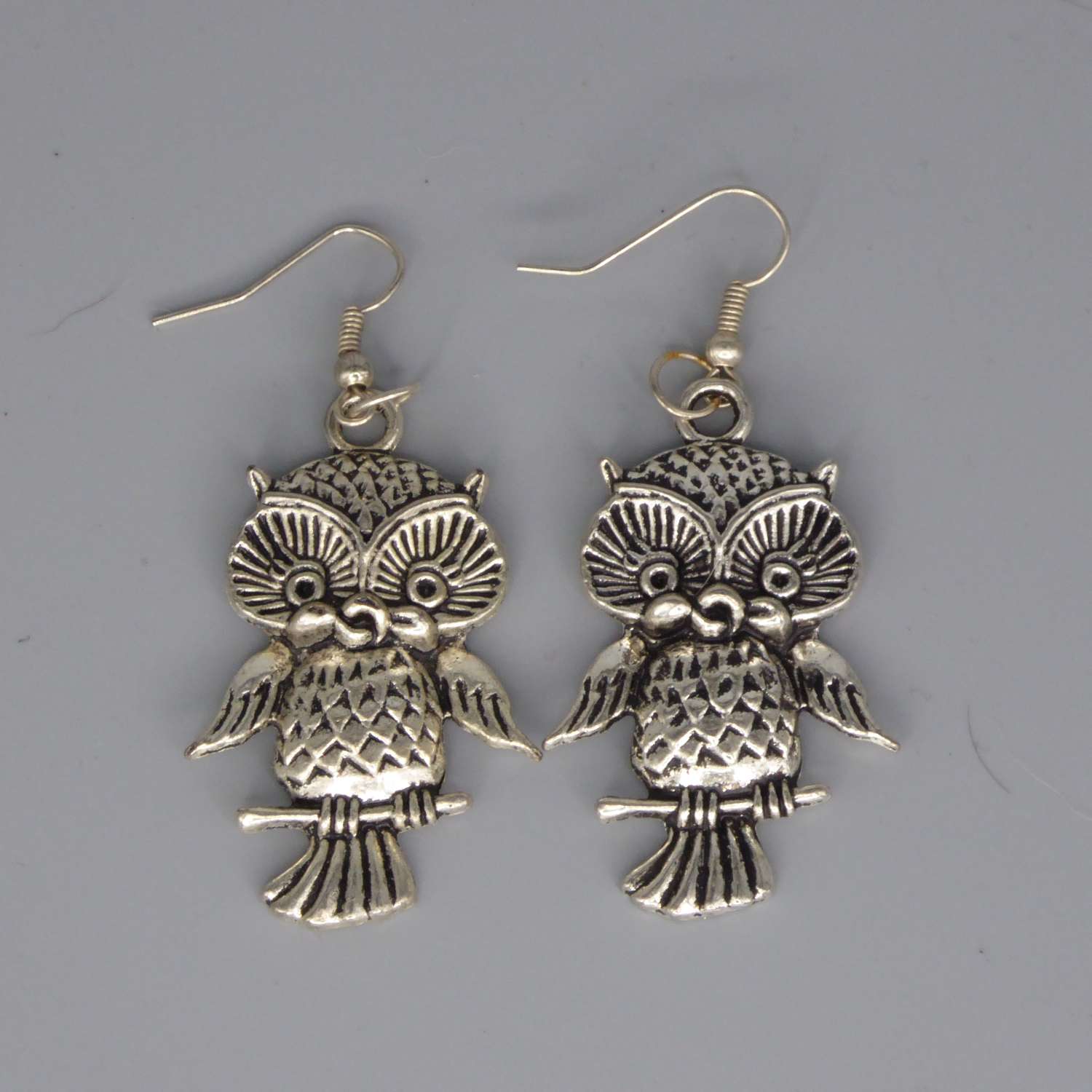 owl earrings length 44mm width 27mm owl earrings length 44mm width 27mm