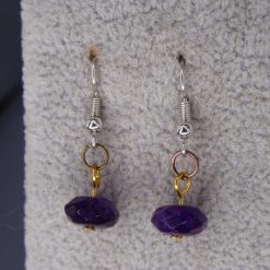 purple faceted earrings length 12mm width 8mm 1 purple faceted earrings length 12mm width 8mm 1