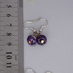 purple faceted earrings length 12mm width 8mm 2 purple faceted earrings length 12mm width 8mm 2