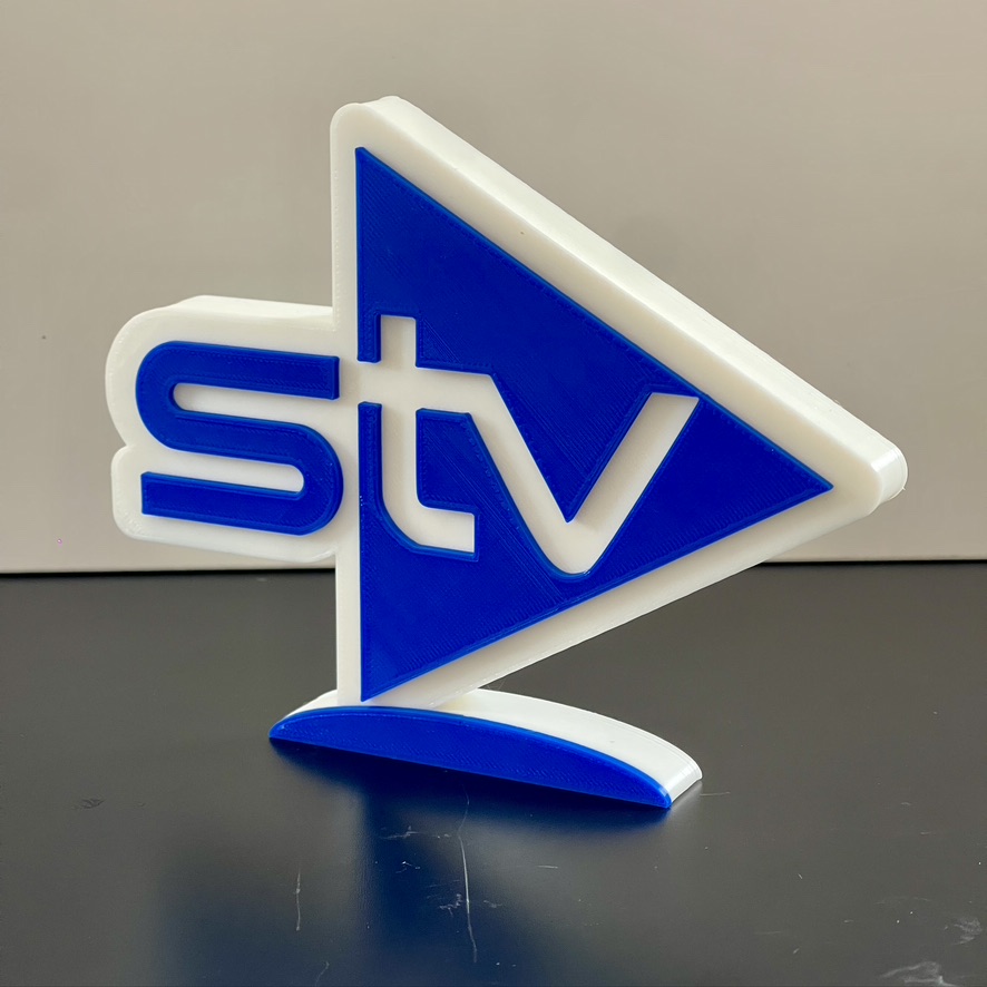 Scottish STV Television 3D plaque Shelf / Desk Autistic Autism ADHD Sensory Gift Scottish STV Television 3D plaque Shelf / Desk Autistic Autism ADHD Sensory Gift