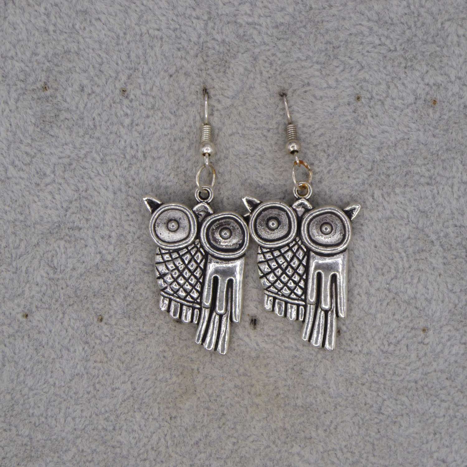 owl earrings length 34mm width 23mm owl earrings length 34mm width 23mm