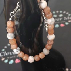 Sunstone and pink Jasper Bracelet