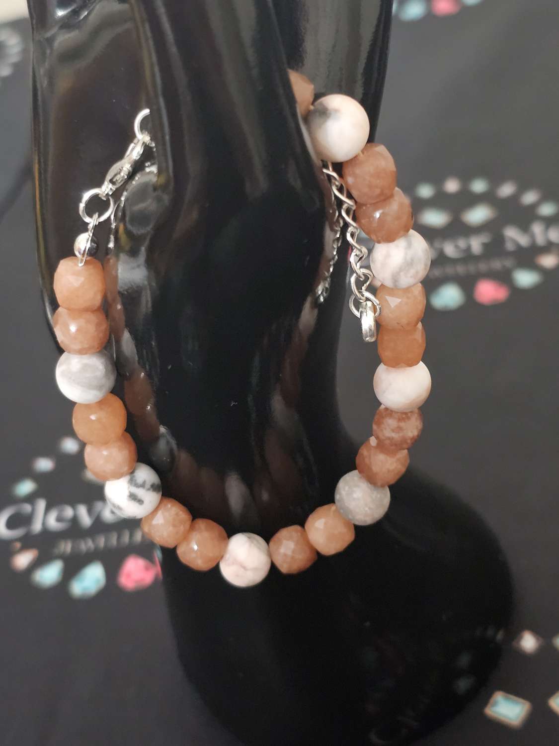 Sunstone and pink Jasper Bracelet Sunstone and pink Jasper Bracelet