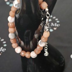 Sunstone and pink Jasper Bracelet 1 Sunstone and pink Jasper Bracelet 1