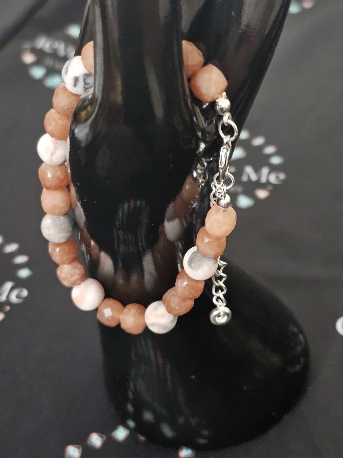 Sunstone and pink Jasper Bracelet Sunstone and pink Jasper Bracelet