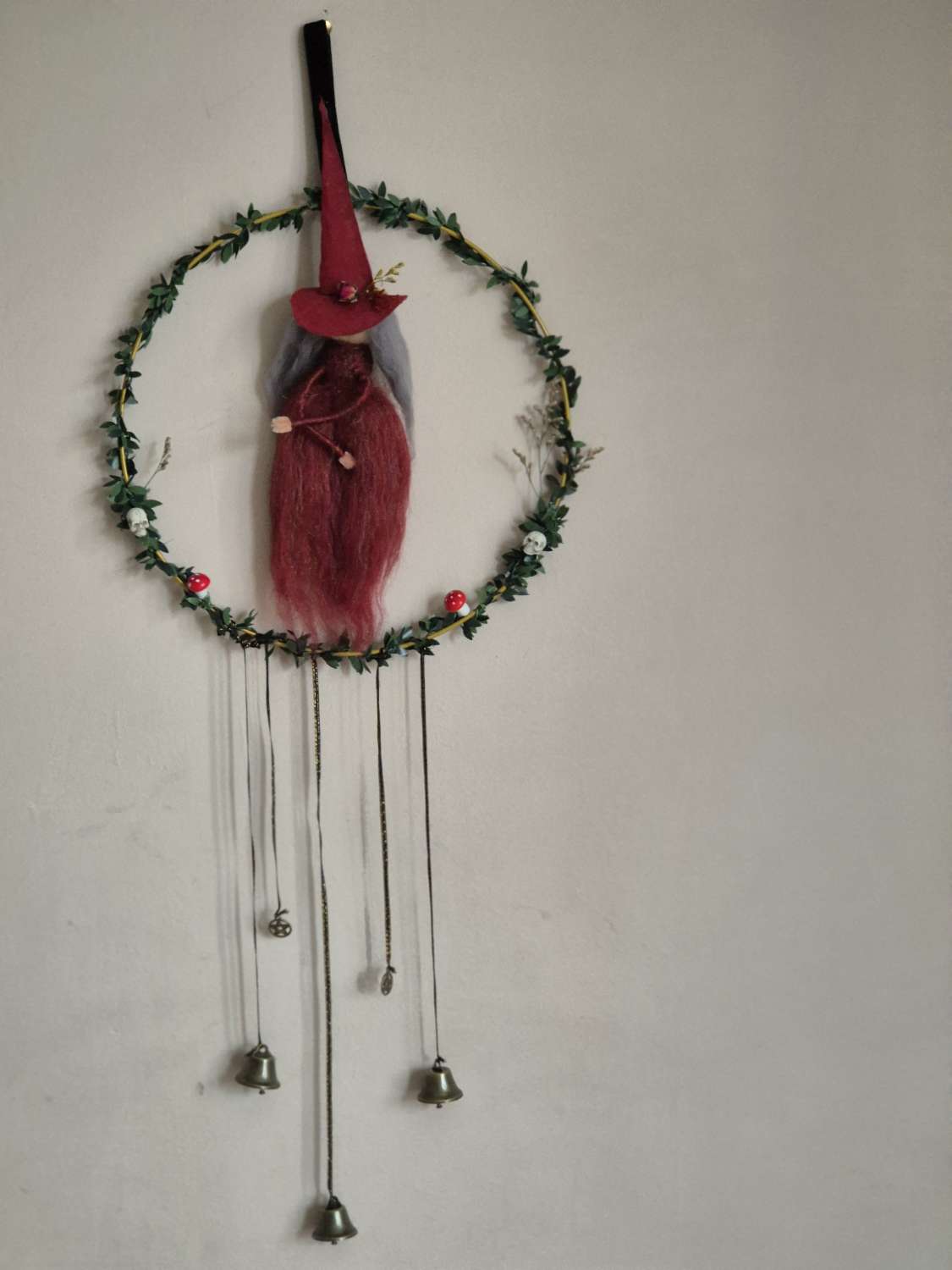 Rowan, needlefelt witch bells Rowan, needlefelt witch bells