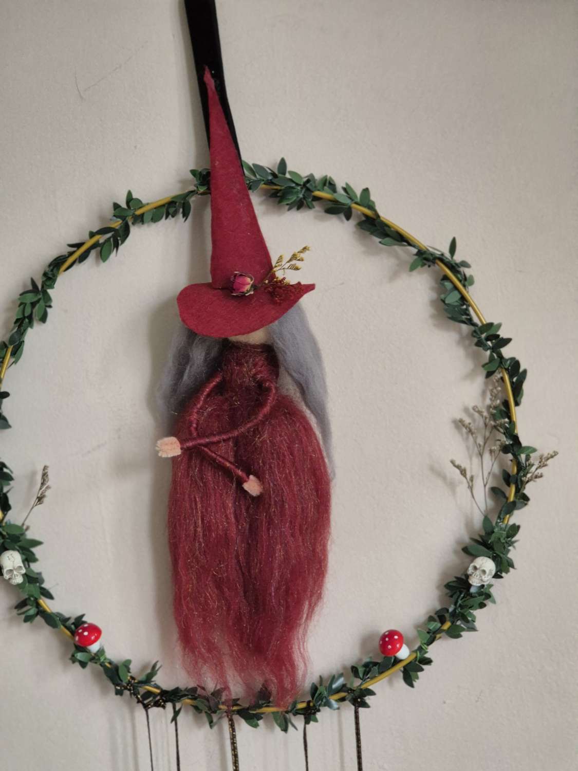 Rowan, needlefelt witch bells Rowan, needlefelt witch bells