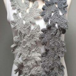 Crochet Angora-Style Flower Scarf 2 Crochet Angora-Style Flower Scarf 2