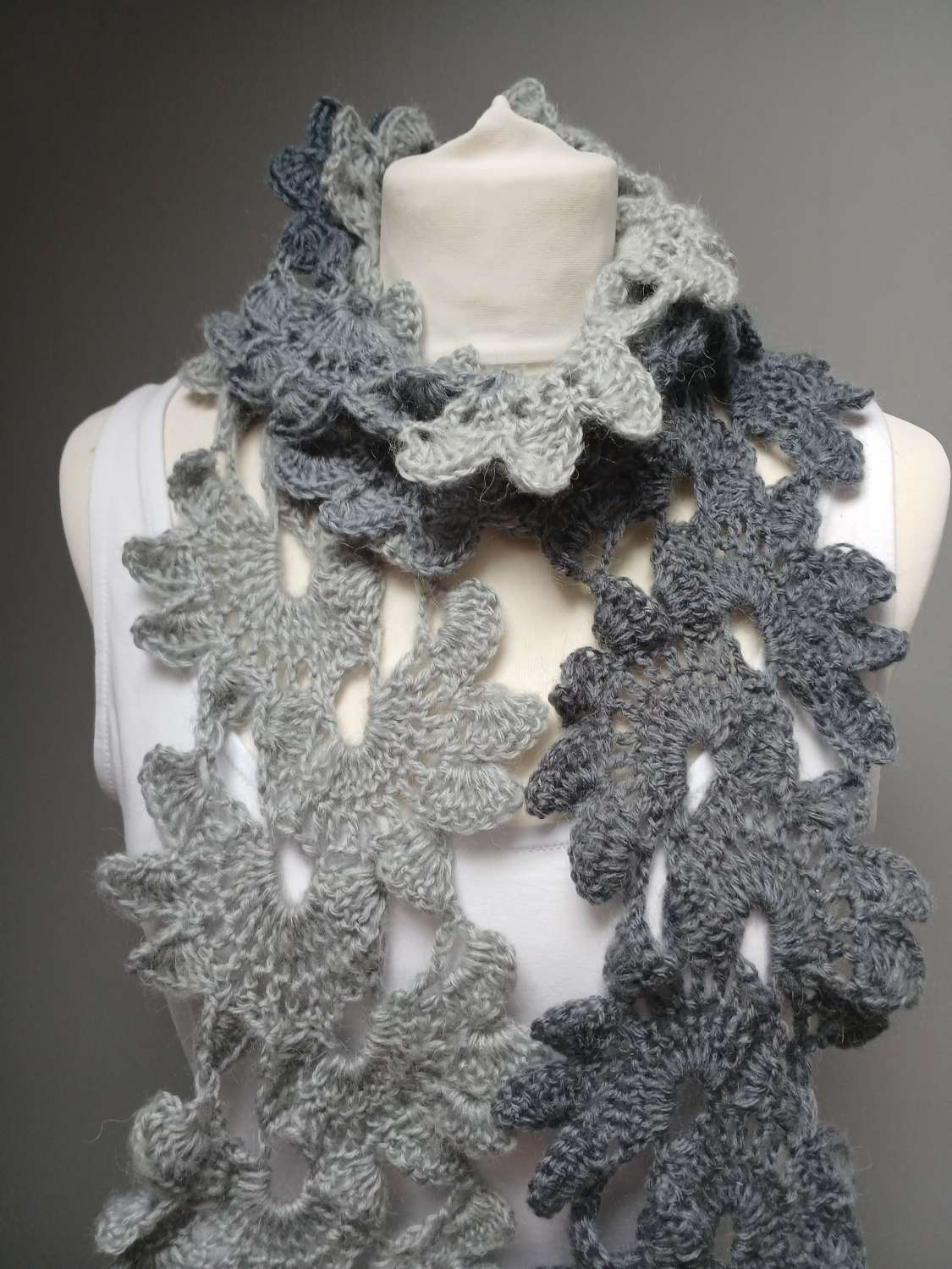 Handmade Crochet Angora-style Shrug Size 10,12,14 Handmade Crochet Angora-style Shrug Size 10,12,14