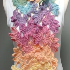 Crochet Angora-Style Flower Scarf 2 Crochet Angora-Style Flower Scarf 2