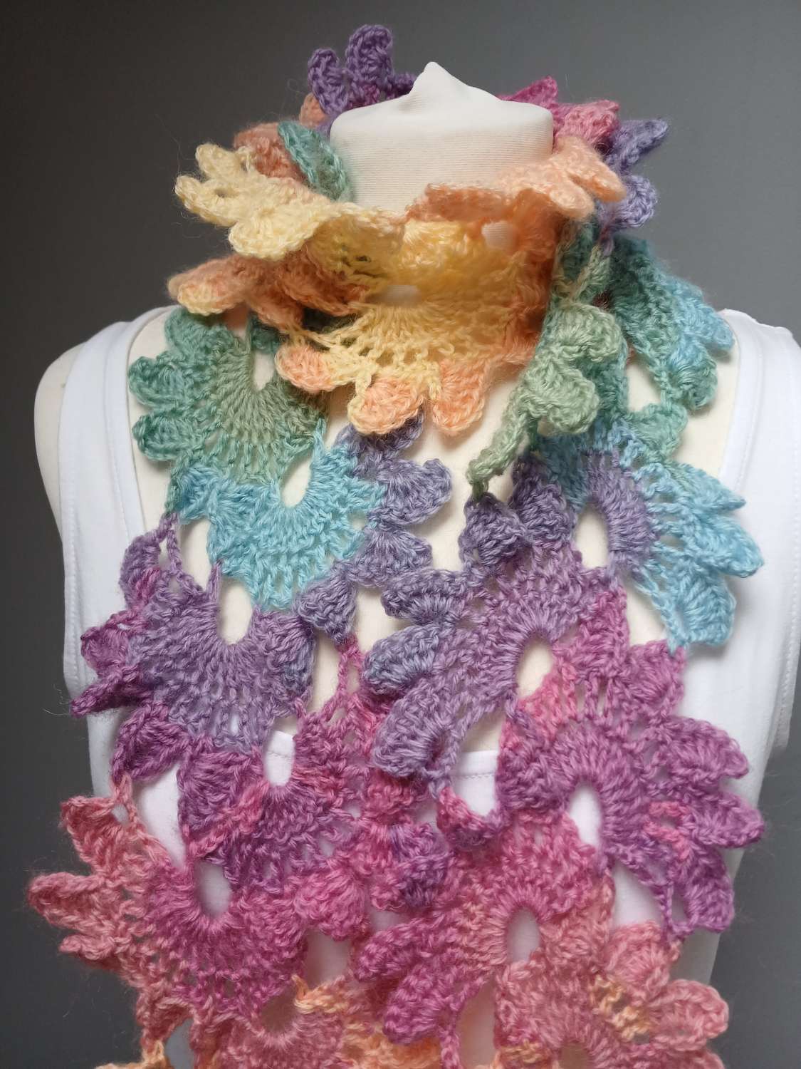 Handmade Crochet Angora-style Shrug Size 10,12,14 Handmade Crochet Angora-style Shrug Size 10,12,14